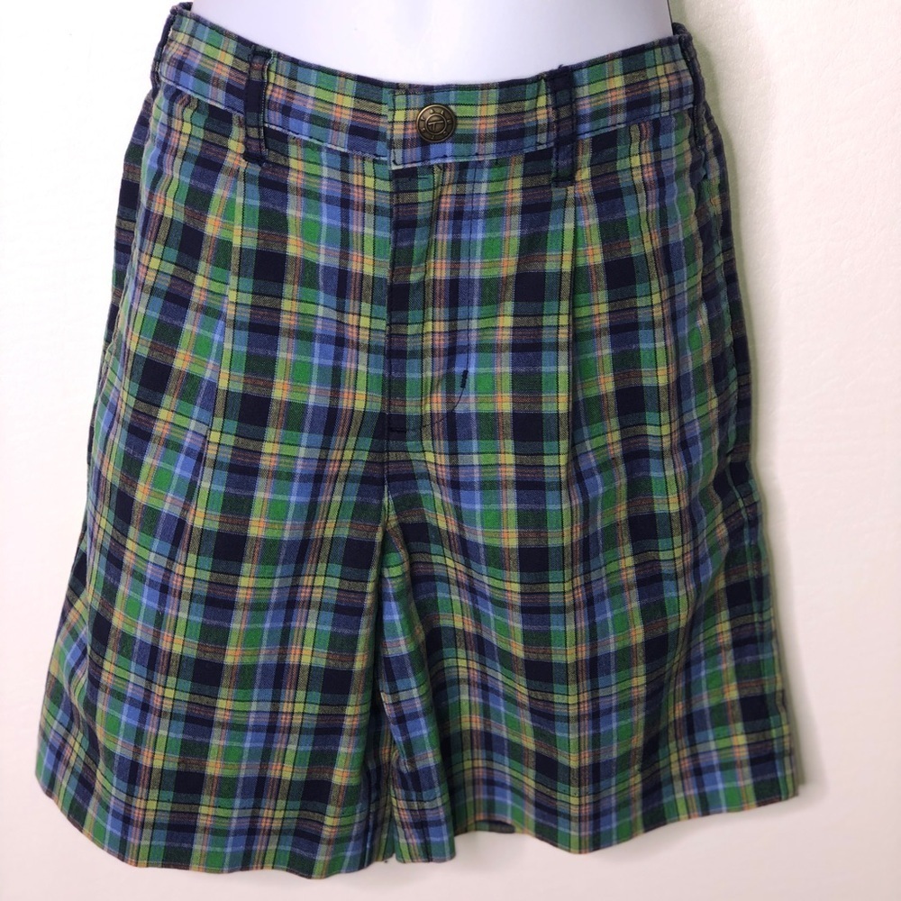 Talbots kids boys plaid shorts